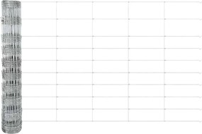 vidaXL Τεντώτο με στήριγμα Ασημί 1 x 50 m Ατσάλι