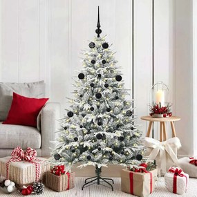 VidaXL Artificial Christmas Tree with Flocked Snow 150 LED Θερμό λευκό