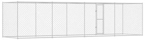 vidaXL Κλουβί σκύλου Ασημί 800 x 200 x 256 εκ. Επικαλυμμένος Χάλυβας