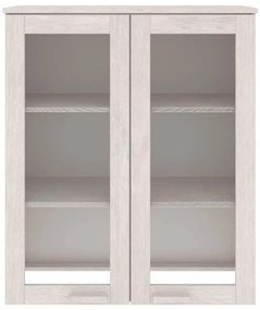vidaXL Πάνω Μέρος Ντουλαπιού HAMAR Λευκό 85x35x100 εκ. Μασίφ Πεύκο