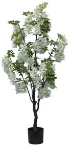 Διακοσμητικό φυτό Bean flowers σε γλάστρα Inart λευκό pp Υ125εκ 316-000025-316-000025-Λευκό 316-000025