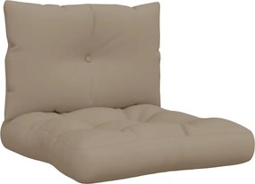 vidaXL Μαξιλάρια Παλέτας 2 τεμ. Taupe Υφασμάτινα