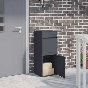 vidaXL Θυρίδα Πακέτων Ανθρακί 41 x 38 x 103 εκ Ατσάλι
