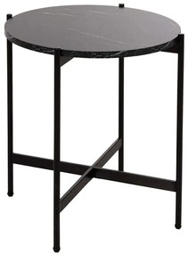 Τραπεζάκι Βοηθητικό HM9589.01 Φ50x55cm Marble Effect Black