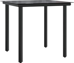 vidaXL Σετ Τραπεζαρίας Κήπου 5 τεμ. Γκρι Συνθ. Ρατάν με Μαξιλάρια