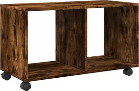 vidaXL Ντουλάπι Με Ροδάκια Καπνιστή Δρυς 72x33x42,5 εκ. Επεξ. Ξύλο