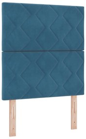 vidaXL Βελούδινο κεφαλάρι σε σκούρο μπλε - 80cm με σχέδιο διαμαντιών