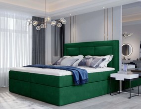 Επενδυμένο κρεβάτι Benson-Prasino-160 x 200