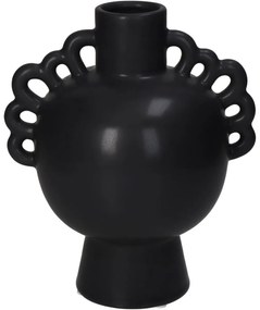 Βάζο ArteLibre Μαύρο Κεραμικό 17.4x13.7x20.5cm-05150607