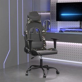 Καρέκλα Gaming Μαύρο/Παραλλαγή από Συνθετικό Δέρμα