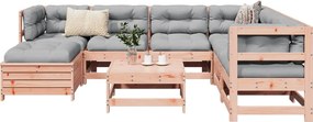 vidaXL Καναπές Κήπου Σετ 8 Τεμαχίων Μασίφ Ψευδοτσούγκα Ελάτης
