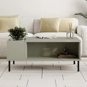 Τραπεζάκι σαλονιού Vena Megapap χρώμα ash green 100x60x42εκ.
