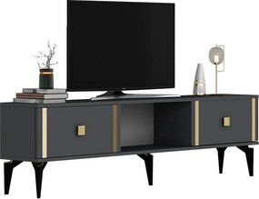 Stewehome Έπιπλο τηλεόρασης λευκό ασημί 44x29x150 cm