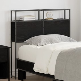 vidaXL Κεφαλάρι Αποθήκης Μαύρη δρυς 80 cm Επεξεργασμένο ξύλο