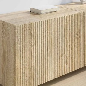 vidaXL Ντουλάπι Τηλεόρασης Τοίχου 2 pcs Δρύς Sonoma Επεξεργασμένο Ξύλο