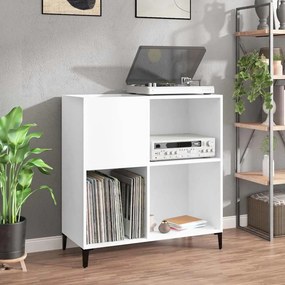 vidaXL Δισκοθήκη Λευκή 84,5 x 38 x 89 εκ. από Επεξεργασμένο Ξύλο