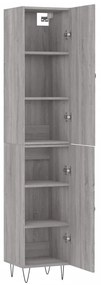vidaXL Μπουφές Sonoma Γκρι 34,5 x 34 x 180 εκ. από Επεξεργασμένο Ξύλο