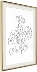 Αφίσα - Bouquet of Leaves - 40x60 - Χρυσό - Με πασπαρτού