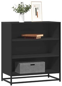 Ραφιέρα Καφέ Δρυς 68x35x76 εκ. Επεξ. Ξύλο + Μέταλλο - Μαύρο