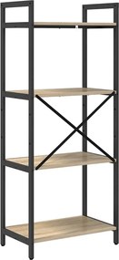 vidaXL Ράφι Βιβλίων Δρύς Sonoma 56 x 34 x 133,5 εκ Επεξεργασμένο ξύλο