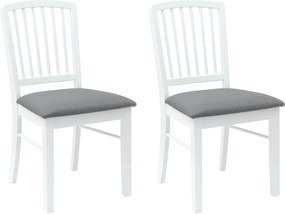 vidaXL Καρέκλες φαγητού 2 pcs Λευκό 50 x 52,5 x 91 εκ