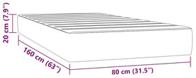 Στρώμα με Pocket Springs για Παιδιά Μαύρο 80x160εκ Υφασμάτινο 4016537
