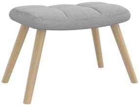 vidaXL Καρέκλα χαλάρωσης με υποπόδιο Cloud Grey Fabric