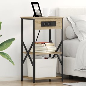 vidaXL Κομοδίνο Sonoma Δρυς 41 x 31 x 76 εκ. Επεξεργασμένο ξύλο