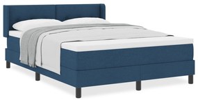 vidaXL Box Spring Bed με Στρώμα Μπλέ 160x200 εκ Υφασμάτινο