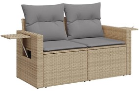 vidaXL Σαλόνι Κήπου Σετ 9 τεμ. Μπεζ Συνθετικό Ρατάν με Μαξιλάρια