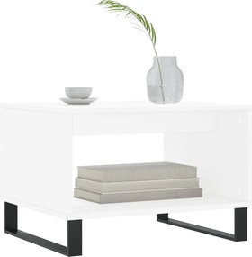 vidaXL Τραπεζάκι Σαλονιού Λευκό 60 x 50 x 40 εκ. από Επεξεργ. Ξύλο