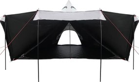 vidaXL Σκηνή Οικογενειακή Tipi 8 Ατ. Αδιάβροχη Λευκή Ύφασμα Συσκότισης