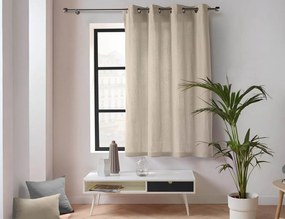 Κουρτίνα Παραθύρου Mέτριας Σκίασης Twily Douceur d'intérieur με τρουκς και διαστάσεις 135x180cm - Linen