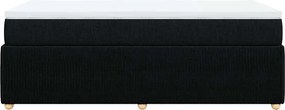 vidaXL Κρεβάτι Boxspring με Στρώμα Μαύρο 90x200 εκ. Υφασμάτινο