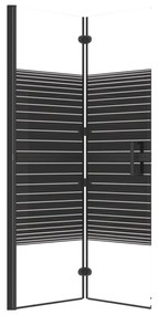 vidaXL Καμπίνα Μπανιέρας Πτυσσόμενη Μαύρη 100 x 140 εκ. από ESG