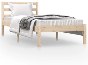 vidaXL Πλαίσιο Κρεβατιού 75x190 εκ. Μασίφ Ξύλο Πεύκου Small Single