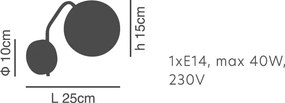 Απλίκα Τοίχου Homelighting Flake 77-8289 Black