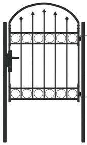 vidaXL Πύλη Φράχτη Γκρι 100 x 125 cm Ατσάλι με Επικάλυψη Πούδρας