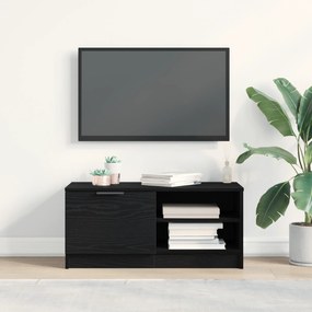 vidaXL Επίπλο TV Μαύρο Δρυς 80x35x36,5 εκ Κατασκευασμένο ξύλο