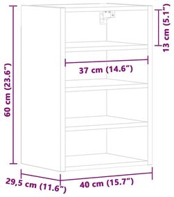 ΚΡΕΜΑΣΤΟ ΝΤΟΥΛΑΠΙ ΓΚΡΙ SONOMA 40X29,5X60 CM ΞΥΛΙΝΗ ΚΑΤΑΣΚΕΥΗ 854180