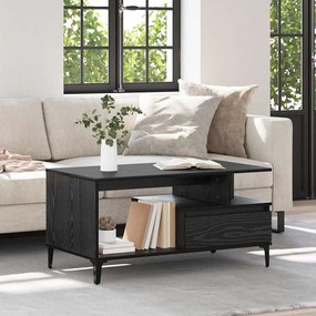 vidaXL Τραπεζάκι σαλονιού with Drawer Μαύρη δρυς 90 x 49 x 45 εκ