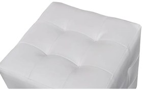 vidaXL Σκαμπό Τετράγωνα Λευκά