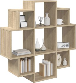 vidaXL Ράφι Τοίχου Sonoma Δρυς 90 x 25 x 90 εκ. Επεξεργασμένο Ξύλο