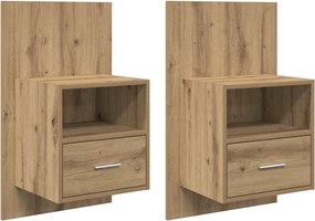 vidaXL Κομοδίνο 2 τμχ. Artisan Oak 50 x 32.5 x 80 εκ.