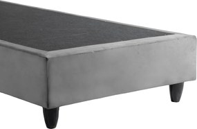 Κρεβάτι μονό Punto pakoworld ανθρακί βελούδο 90x200εκ