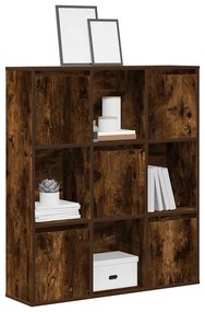 Βιβλιοθήκη Καπνιστή Δρυς 89x24x101,5 εκ. από Επεξεργασμένο Ξύλο