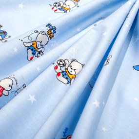 Παπλωματοθήκη Μονή (160x240) Dimcol Bear's Playtime 591 Sky Blue