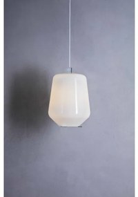 Κρεμαστό Φωτιστικό Οροφής LED 13W Dimmer Φυσητό Γυαλί Μέταλλο Νίκελ Luisa S3 Prandina-1C51000710401-Λευκό 1C51000710401
