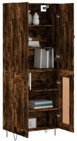vidaXL Ντουλάπι Καπνιστή Δρυς 69,5x34x180 εκ. από Επεξεργασμένο Ξύλο