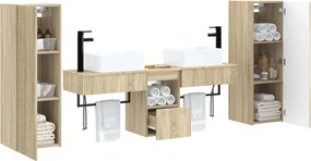 vidaXL Σετ Επίπλων Μπάνιου 5 τμχ. Sonoma Δρυς 33 x 34,5 x 100 εκ